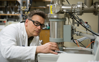 Researcher Stephen Foulger works at the Advanced Materials Research Lab in Anderson, South Carolina.